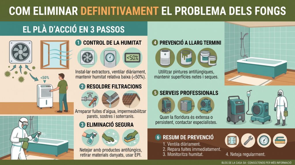 Solucions per eliminar els fongs a casa